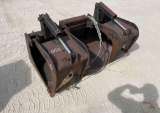 Flat Bottom Skid Steer Grapple Bucket Bobcat Brand