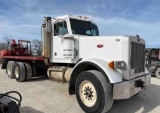 1991 Peterbuilt 357 9 Speed Twin Screw Cat Power 19 1/2' Flatbed and Manitou Spyder TMT55FLHT