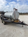 Service trailer with 500 gal. plus diesel tank, 2 oil tanks and toolbox . Tandem Axle trailer -- non