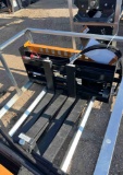 Unused Hydraulic Adjustable Skid Steer Pallet Forks SOLD ONE SET PER LOT