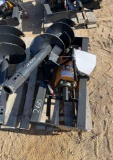 New Skid Steer Post Hole Digger Hex Drive with 2 Bits