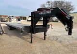 2025 Texas Pride 40' Flatbed 3 x 15,000lb Axles 17.5 Tires - Spare Slide in Ramps Note: Has 3'' Ball
