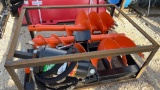 Unused Raytree Skid Steer Post Hole Digger with 20'' - 16'' and 8'' Bits