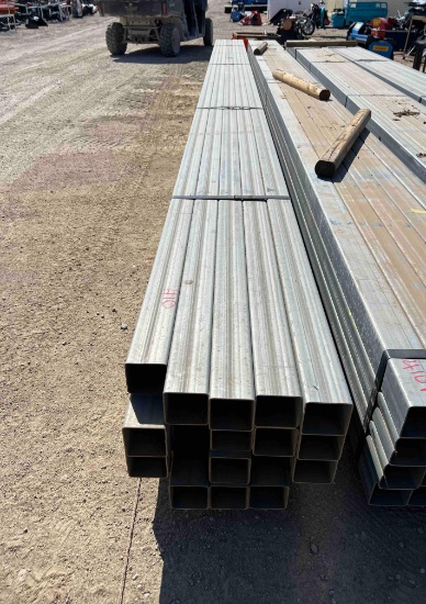 4 x 4 Galvanized 11Ga Square Tubing 20 Pieces Per Bundle 600 FEET PER BUNDLE SOLD BY THE BUNDLE