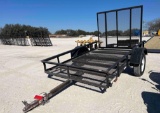 5' x 8' Single Axle Ramp Gate Trailer Expanded Metal Floor No Title