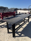 3' x 10' Metal Shop Table with 3/8
