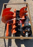 New Raytree Skid Steer Post Hole Digger Hex Drive with 3 Bits