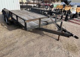 16' Utility Trailer 2 x 3,500lb Axles Lic Rec, $35 Fee
