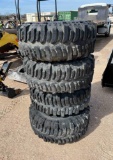 Set of 4 Super Swamper Bogger Tires on Jeep Wheels 15 / 38.5X15 SOLD AS ONE LOT