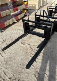 Unused Skid Steer Pallet Forks with 48'' Forks