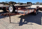 1996 Big Tex 77'' x 16' Tandem Axle Utility Trailer VIN 81527 Title, $35 Fee