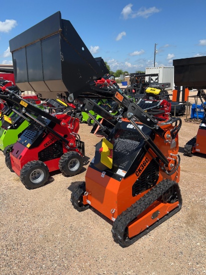 CK36C Stand On Skid Steer Loader on Tracks Gas Powered