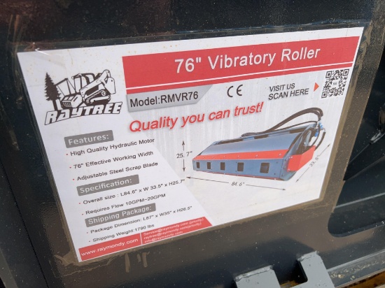 Skid Steer 76" Vibratory Roller
