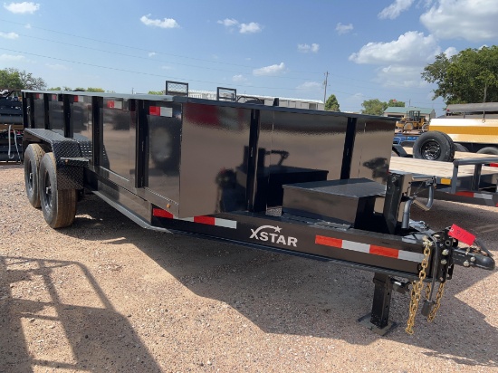 2026 X Star 83'' x 14' Dump Trailer 2 x 7,000lb Axles Barn Rear Doors 2' Sides - Ramps VIN 39819