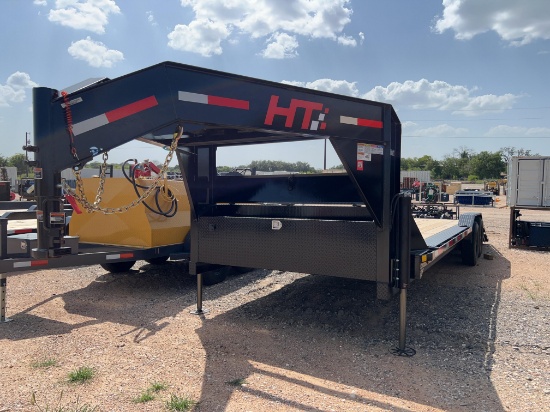 2026 HT Gooseneck Drive Over Fender 96'' x 26' Hydraulic Dovetail 2 x 8,000lb Axles VIN 03624 MSO,