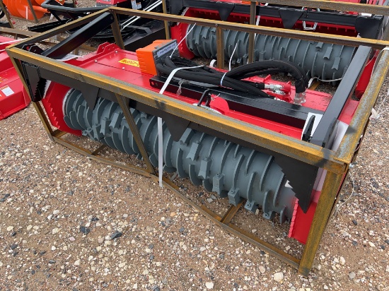 Skid Steer 72" Drum Mulcher Hi Flow