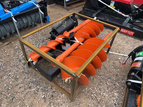 Skid Steer Auger and 3 Bits - 9", 13" and 18"