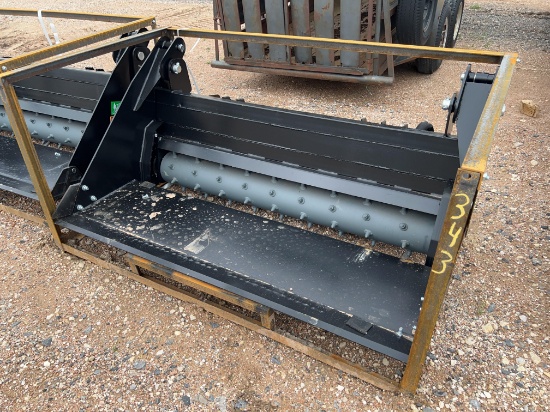 72'' Skid Steer Power Rake 6 in 1 Bucket