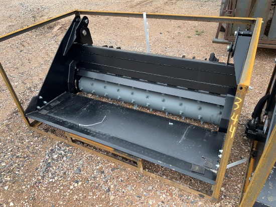 72'' Skid Steer Power Rake 6 in 1 Bucket