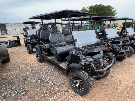 Future FT-GC425 6 Seat Golf Cart Black 60 Volt 3.5KW Motor Has Scratches