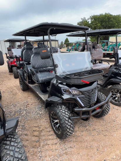 Future FT-GC425 6 Seat Golf Cart Black 60 Volt 3.5KW Motor