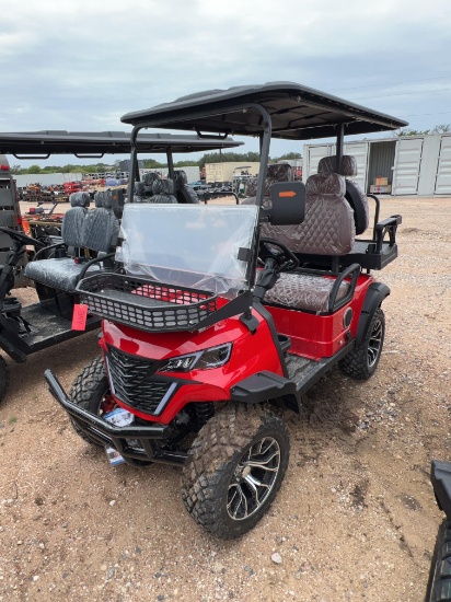 Future FT-2254 Seat Golf Cart - Red 60 Volt 3.5 KW Motor