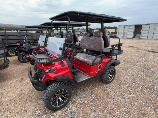Future FT-225 4 Seat Golf Cart - Red 60 Volt 3.5 KW Motor