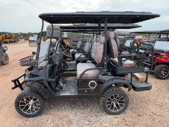 Future FT-225 4 Seat Golf Cart - Black 60 Volt 3.5 KW Motor