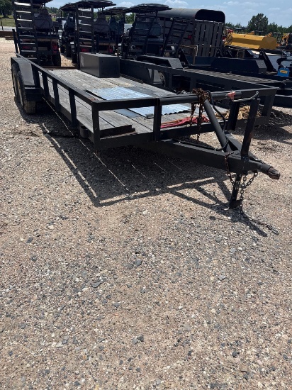 1986 Utility Trailer - 77" x 18' 2 x 3,500lbAxles - Stand Up Ramps Title, $35 Fee