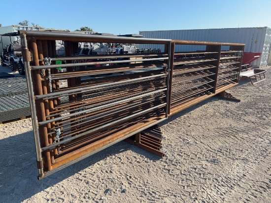 10 - 24' Free Standing Cattle Panels One Has 8' Gate SOLD BY THE PANEL TEN TIMES THE MONEY MUST TAKE