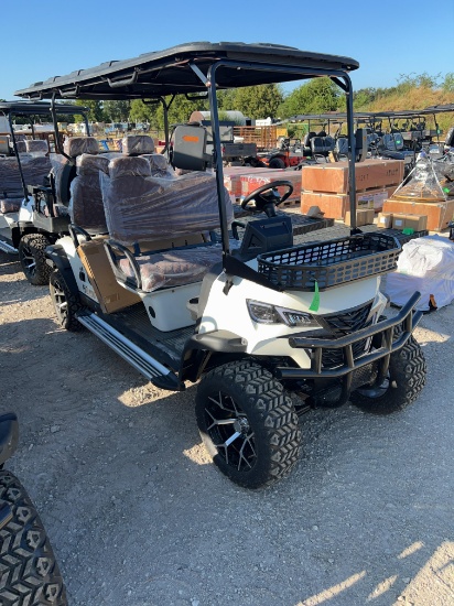 Unused Future HQ100 60 Volt 6 Seat Golf Cart 5000 Watt AC Motor White