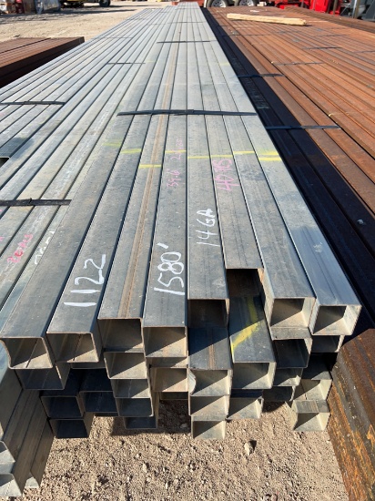 1580' - 2 1/2'' Square Tubing - 14 Ga Galvanized 40 Pieces - 39'6'' 1580' TOTAL SOLD BY THE BUNDLE