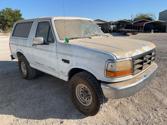 1992 Ford Bronco VIN 00931 Title, $35 Fee