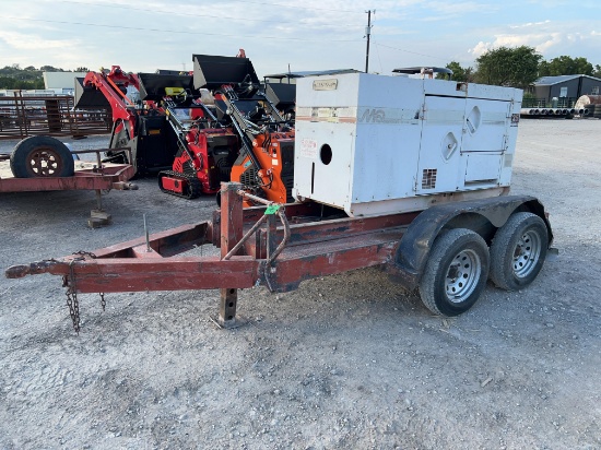MQ Whisper Watt 25 KVA ACGenerator on Homemade Bumper PullTrailer No Title