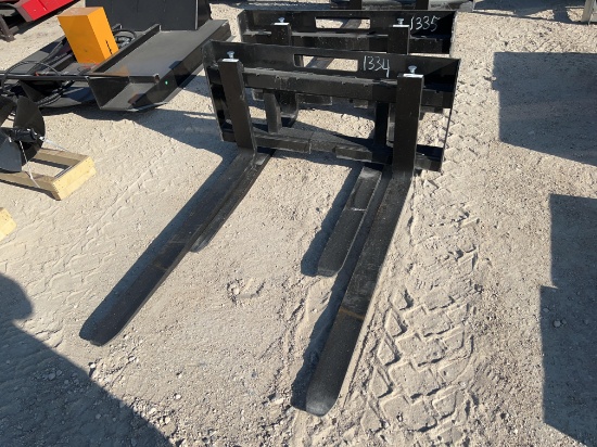 Wolverine Skid Steer Pallet Forks SOLD ONE SET PER LOT