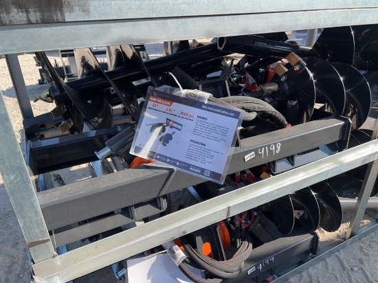 Wolverine Skid Steer Auger and with 2 Bits 12'' and 18'' SOLD ONE SET PER LOT