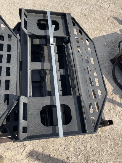 Hydraulic Skid Steer Adjustable Pallet Forks SOLD ONE SET PER LOT