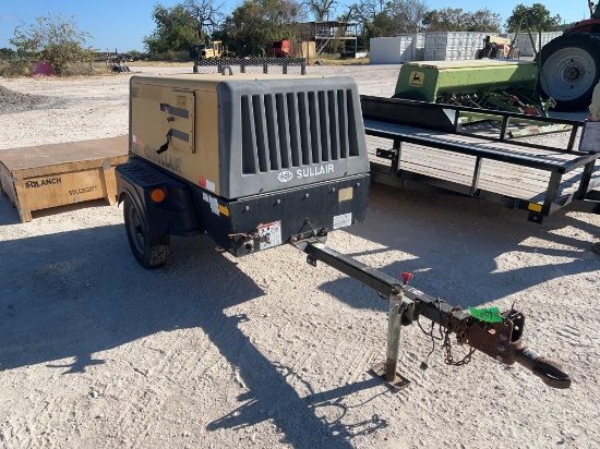 Sullair 185 Air Compressor 643 Hours Runs and Works Missing One Fender