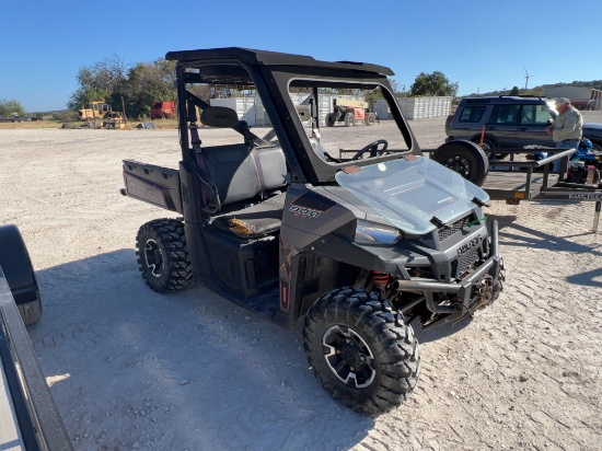 2015 Polaris Ranger 900 Top - Runs 902 Hours VIN 42924 Title, $35 Fee SLOW TITLE