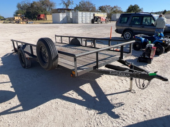 2020 East Texas 77'' x 14' Ramp Gate Trailer Bi Fold Rear Gate VIN 19465 Title, $35 Fee