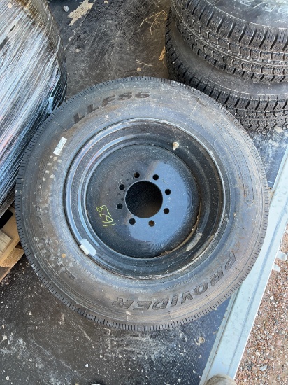 2 - 215/75R17.5 Trailer Tires on 8 Lug Wheels SOLD BY THE TIRE TWO TIMES THE MONEY MUST TAKE ALL