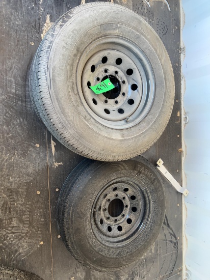 3 - ST235/80R16 Trailer Tires on 8 Lug Black Wheels SOLD BY THE TIRE THREE TIMES THE MONEY MUST TAKE