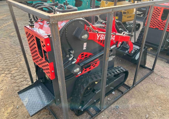 YSRT14 Stand on Skid Steer Loader with Tracks Gas Powered