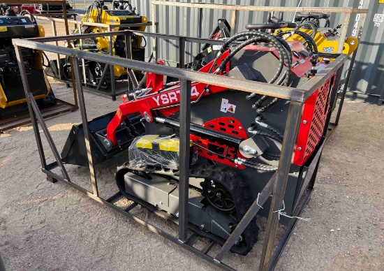 YSRT14 Stand on Skid Steer Loader with Tracks Gas Powered