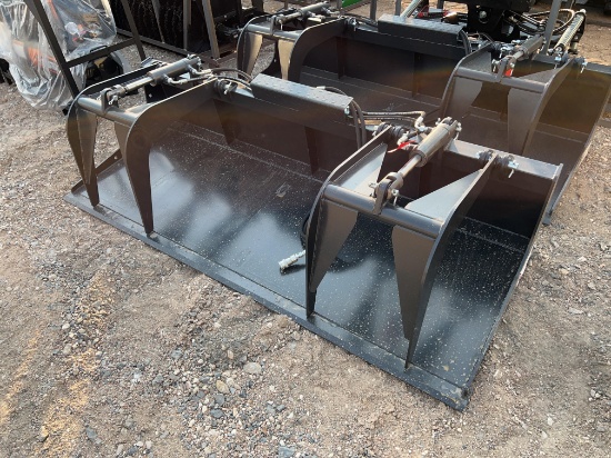 JCT Skid Steer Flat Bottom Grapple Bucket 84'' SOLD ONE PER LOT