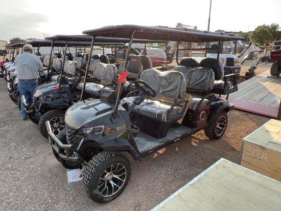 Future FT-GC42S 6 Seat Golf Cart - Black 60 Volt 3.5KW Motor