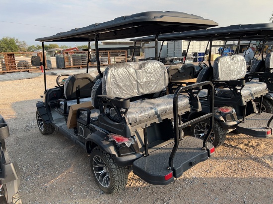 Future FT-GC42S 6 Seat Golf Cart - Black 60 Volt 3.5KW Motor