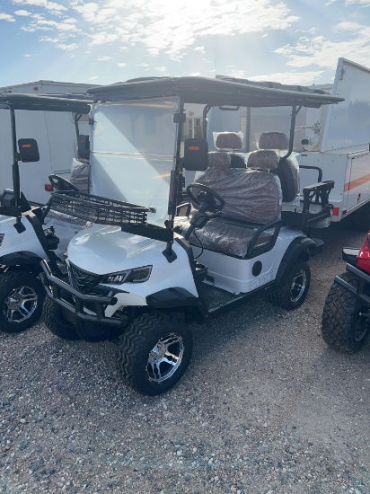 SDLG 80 4 Seat Golf Cart - White 60 Volt
