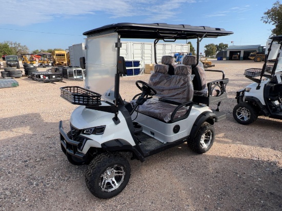 SDLG 80 4 Seat Golf Cart - White 60 Volt