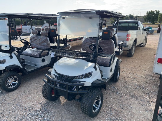 SDLG 80 4 Seat Golf Cart - White 60 Volt